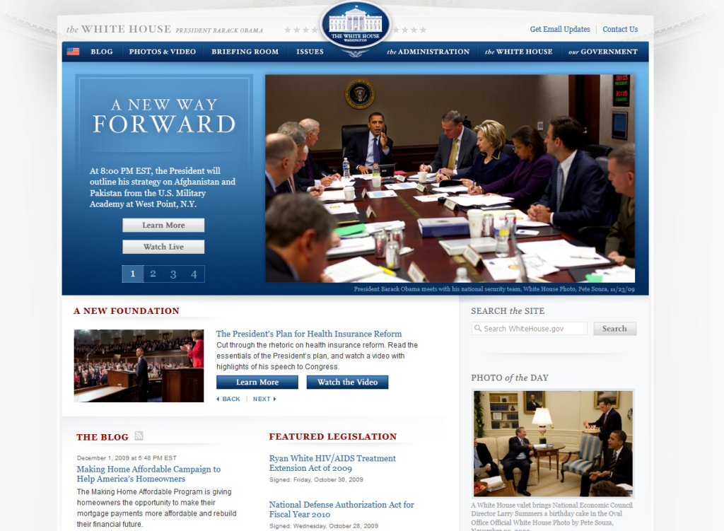 WhiteHouse.gov powered by Drupal.
