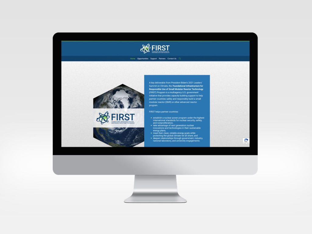 A mac computer monitor Displaying CRDF Global Website