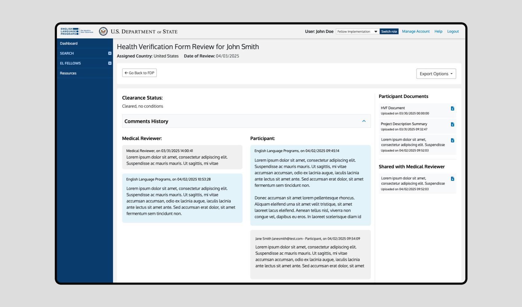 Workflow for medical clearance conditional
