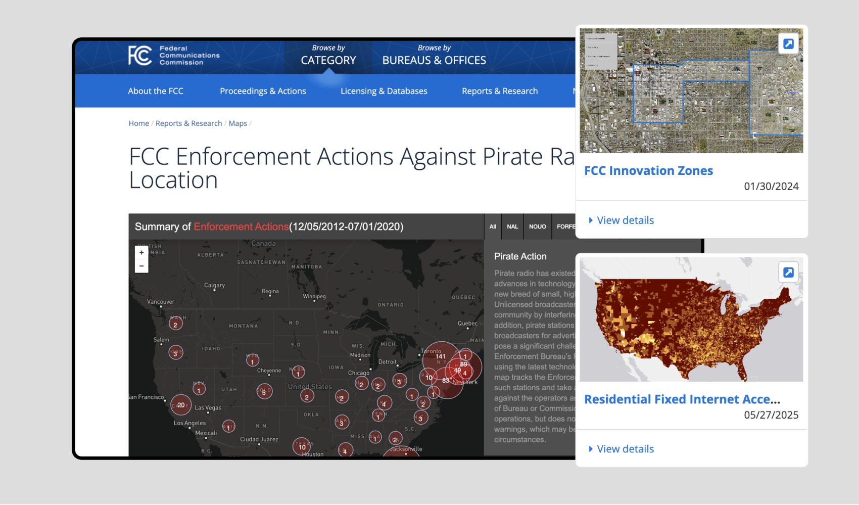 FCC data visualization maps